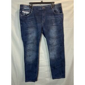 Ecko Unltd Men's 40x29 Skinny Fit Camo Print Dark Wash Stretch Jeans‎ Denim